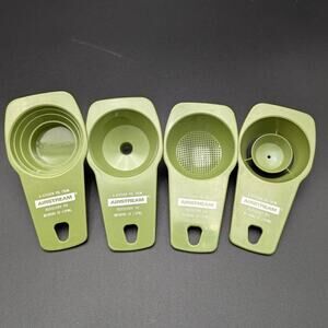 Vtg Airstream Kitchen Set Avocado Green Plastic Promotional Kitchen Tools USA RV